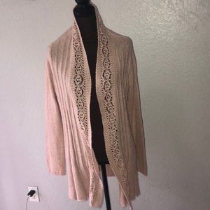 Elle Rose Colored Oversized Cardigan Large